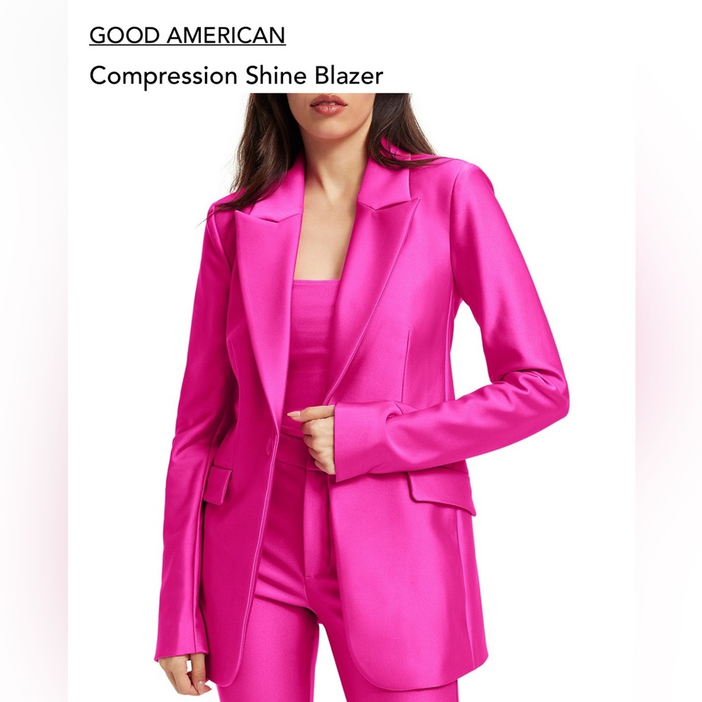 Good American Satin Tuxedo Jacket - reference Good American Size chart - size 7